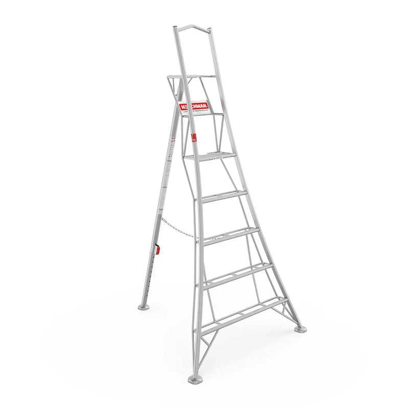 8ft Rear Leg Adjustable Tripod Ladder