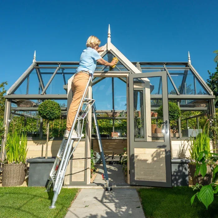 6ft Fully Adjustable Tripod Ladder - Greenhouse cleaning