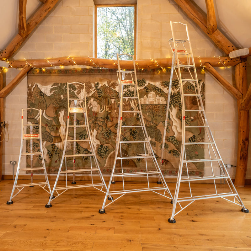 Rear Leg Adjustable Tripod Ladder