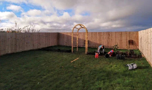 a person working in their garden