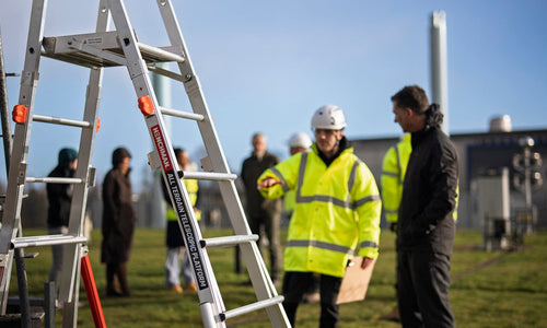 Met Office engineer pointing at a Henchman ATTP platform