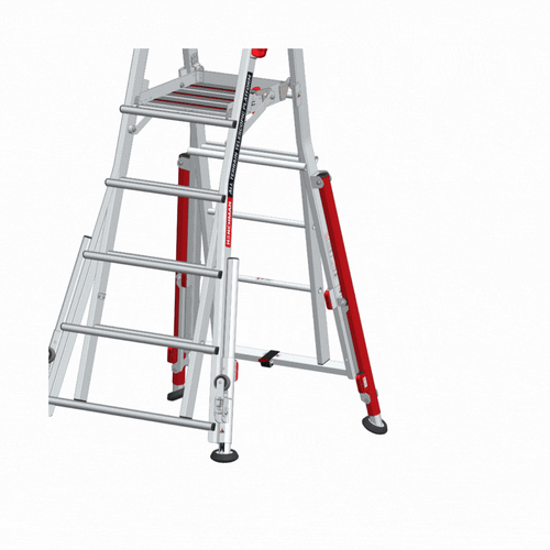 animation of a work platform's legs being unfolded